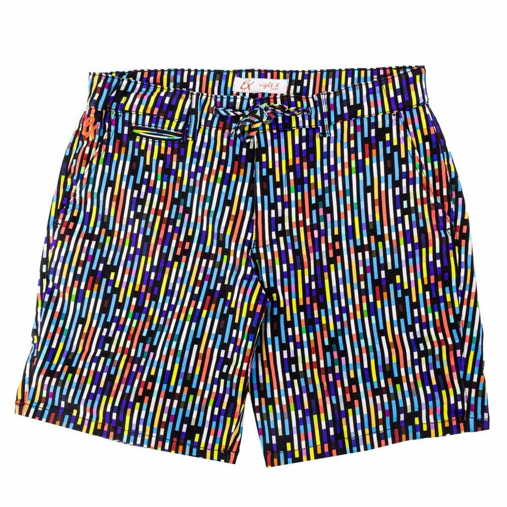 NEW EIGHT X men's rush hour printed shorts in multi